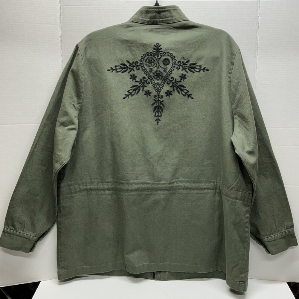 Pol Medium Jacket Drawstring Inside Embroidered B… - image 1